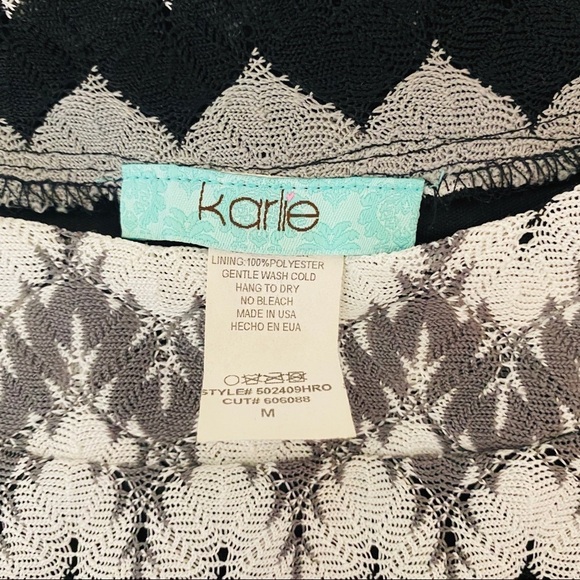 Karlie black, white and gray dress~M - Picture 3 of 4